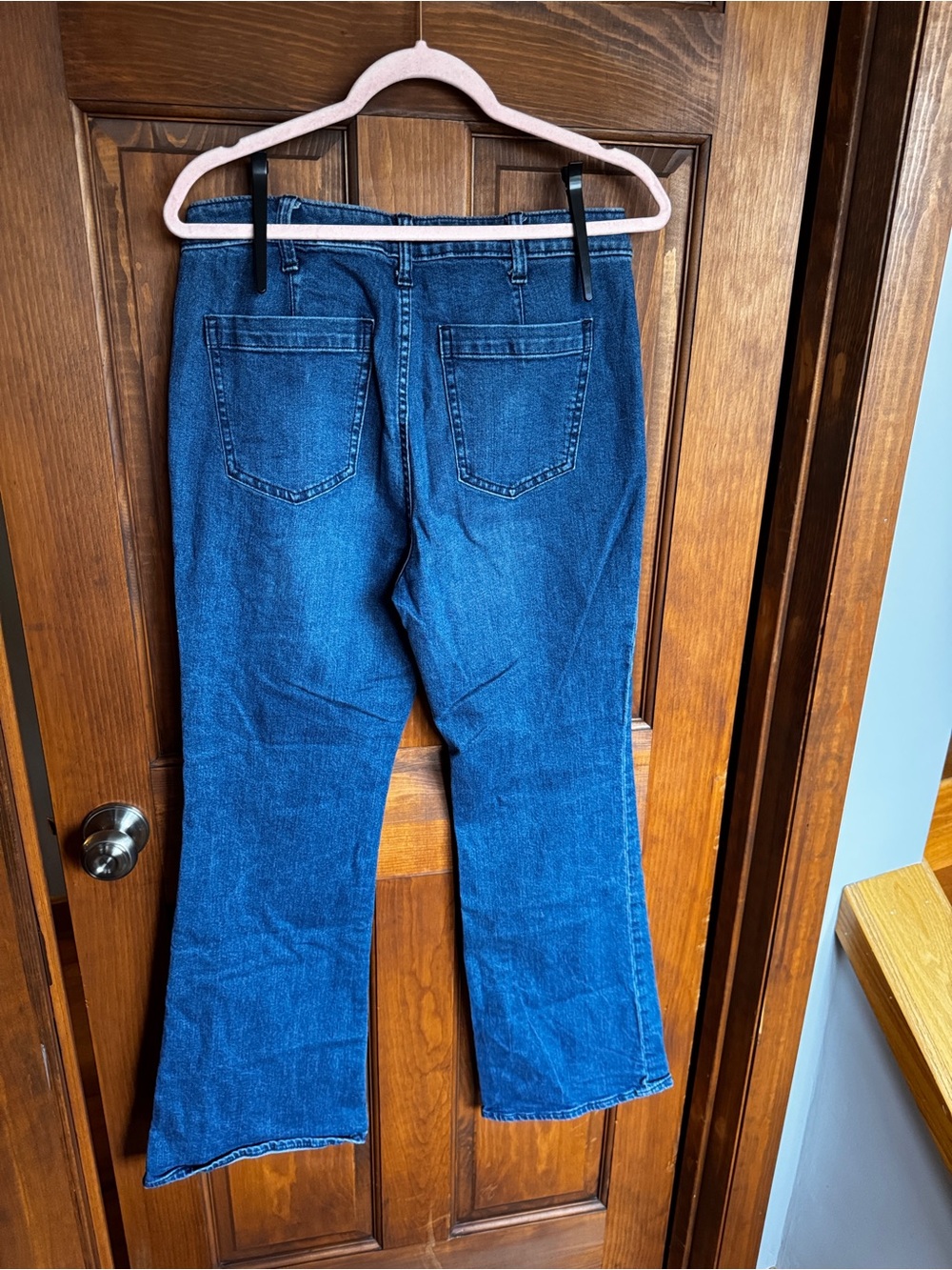 GAP Mid-Rise Button-Side 70’s Flare Jeans - Blue - Picture 3 of 10
